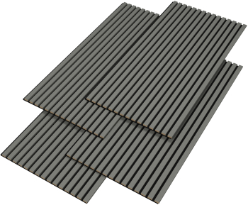 Set 4 Panouri Acustice tip Riflaje pentru Perete Suprafata 2 88 mp Culoare Stejar Gri Deschis 