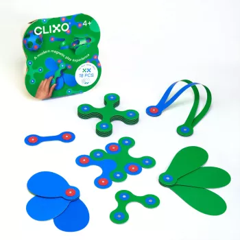 Set Clixo de construit cu magnet Itsy pack Blue-Green 18 