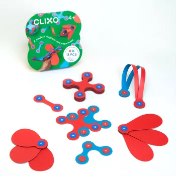 Set Clixo de construit cu magnet Itsy pack Flamingo-Turquoise 18 