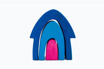 Set handmade Marc toys Casuta din povesti Albastru 