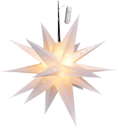 Decoratiune tip Felinar Stea de Craciun Iluminata LED Diametru 58 cm
