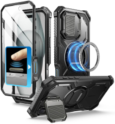 Husa pentru iPhone 16 Plus + Folie - I-Blason Armorbox - Black 