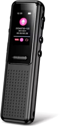 Recorder Digital Multifunctional - 360° Inregistrare Surround AI Reducere Zgomot Portabil Culoare Negru 