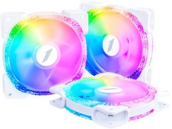 Ventilator 1stPlayer Combo M1-D-wh aRGB controller si telecomanda set 3 buc Alb 