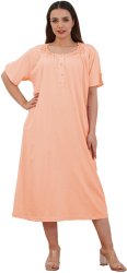 Camasa de noapte 2081 100 bumbac Bella Secret-Piersica-2XL INTL 