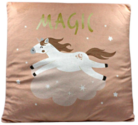 Pernuta unicorn culoarea roz 40x40 cm 