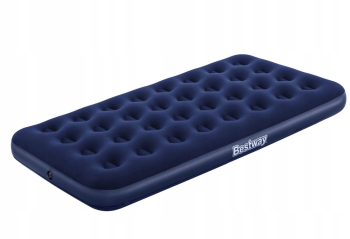 Saltea gonflabila - single velour - albastru - 188 x 99 x 22 cm 
