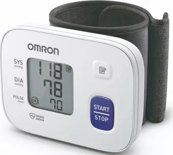 Tensiometru de incheietura compact Omron RS1 complet automat cu tehnologie Intellisense Alb 
