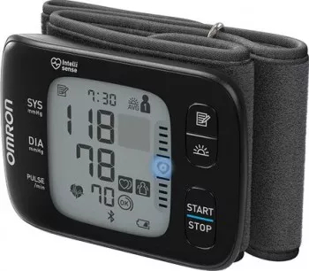 Tensiometru de incheietura Omron RS7 Bluetooth 2 utilizatori 100 de masuratori Negru 