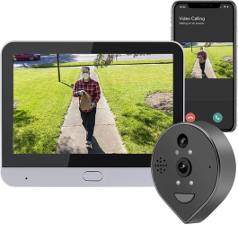 Vizor cu Sonerie si Camera Wi-Fi TSS-300P Ecran IPS 4.3 inch 1080P FHD Unghi Larg Vedere Nocturna Detectare Miscare Slot Card SD 