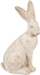 Figurina Iepuras piatra bej 19x15x35 cm 