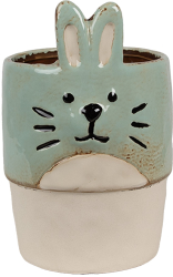 Ghiveci flori ceramica multicolora Pisicuta 11x17 cm 