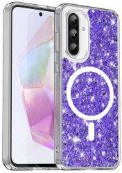 Husa pentru Samsung Galaxy A36 5G / A56 5G - Techsuit Sparkly Glitter MagSafe - Purple 