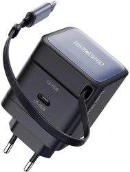 Incarcator priza GaN 2X USB-C 65W - Duzzona T10 - Black 
