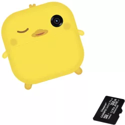 Pachet Card memorie 32 Gb + Camera foto-video pentru copii THD Pixels M2 imprimanta termica obiectiv frontal 18 megapixeli obiectiv sel 