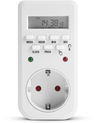 Priza programabila cu ceas comutator digital LED indicator 250V 16A 3680W delight 20298B 