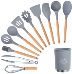 Set ustensile de bucatarie Gri 12 buc