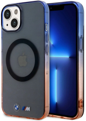 Husa pentru iPhone 15 - BMW Hardcase Gradient Bumper MagSafe BMHMP15SHTGE - Grey 