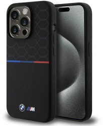 Husa pentru iPhone 15 Pro - BMW Hardcase M Silicone Pattern MagSafe BMHMP15L22SMPK - Black 