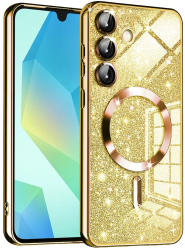 Husa pentru Samsung Galaxy A16 4G / A16 5G - Techsuit Luxury Glitter MagSafe - Gold 