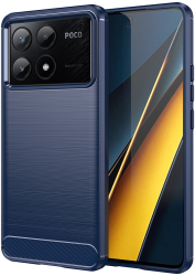 Husa pentru Xiaomi Poco X6 Pro - Techsuit Carbon Silicone - Blue 