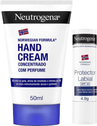 Set crema de maini concentrata 50 ml + Balsam de buze SPF20 4.8 g Neutrogena Hand Cream Protector Labial