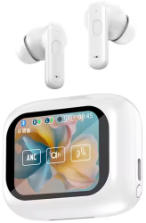 Casti wireless cu Ecran LCD ANC LY30 Alb 