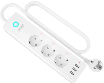 Lista de alimentare inteligenta WiFi Gosund P1 PLUS 4x AC 3x USB-A 6 5x4x26cm 