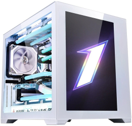 Carcasa 1stPLAYER Gaming SP7 Steam Punk Emotion View 13.3 inch ARGB Mid Tower fara sursa White