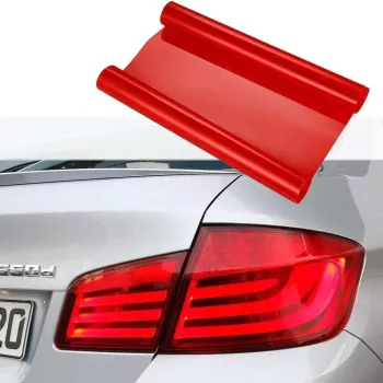 Folie protectie faruri / stopuri auto - Rosu pret/m liniar 