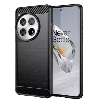 Husa pentru OnePlus 12 - Techsuit Carbon Silicone - Black 