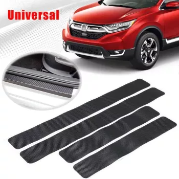 Set 4 bucati protectie praguri Carbon 3D Universal culoare neagra 