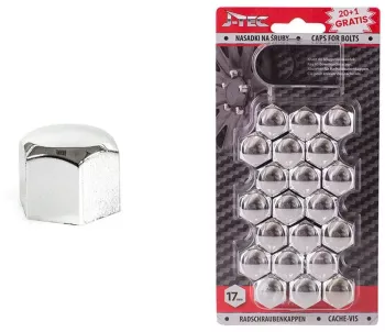 Set capace prezoane 17 mm culoare Crom 