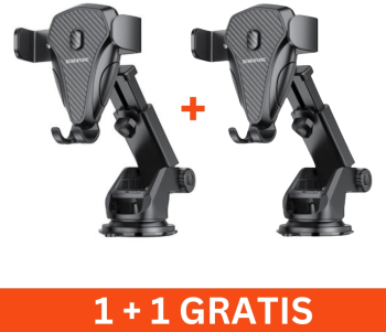 Suport auto pentru telefon rotire 360 telescopic 1+1 gratis 