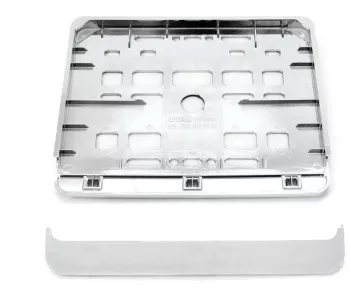 Suport numar inmatriculare cromat pentru motocicleta 15 x 19cm 
