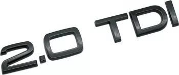 Emblema 2.0 TDI Audi spate portbagaj Negru lucios 