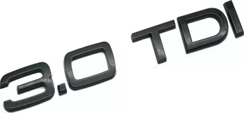 Emblema 3.0 TDI Audi spate portbagaj Negru lucios 