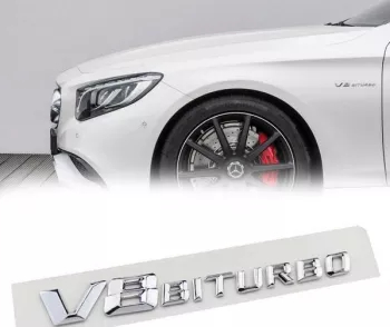 Emblema Mercedes V8 Biturbo pentru aripa 