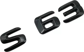 Emblema S 63 Negru pentru spate portbagaj Mercedes