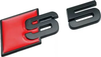 Emblema S5 spate portbagaj Audi Negru matt 