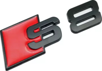 Emblema S8 spate portbagaj Audi Negru matt 