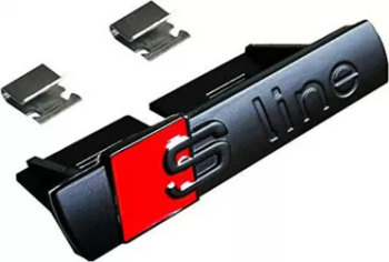 Emblema Sline grila fata Audi Negru matt 