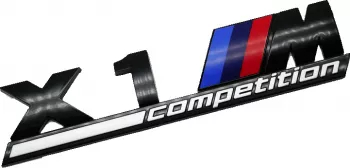 Emblema X1M Competition spate portbagaj BMW Negru 
