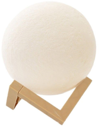 Lampa de veghe luna 3D Moon Light lumina multicolora LED 7 culori schimbare culoare prin atingere alimentare baterii fara acumulator s 