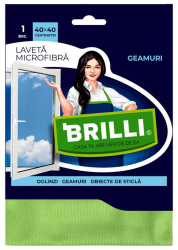 Laveta microfibra pentru geam Brilli 40 X 40 cm 1 bucata/set 