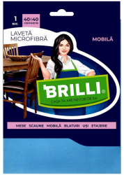 Laveta microfibra pentru mobila Brilli 40 x 40 cm 1 bucata/set 