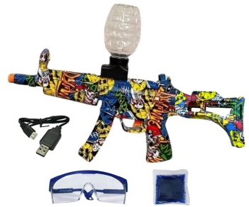 Pusca automata cu bile de gel cu ochelari de protectie 6000 munitie incarcare USB multicolor Vivo 780-2