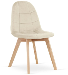 Scaun bucatarie/living Artool Bora catifea lemn bej 44.5x54x81.5 cm 