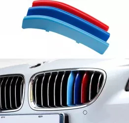 Set emblema ornament plastic grila BMW MPower Seria 5 F10 F11 Facelift 10 bare 2014-2017 