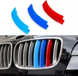 Set emblema ornament plastic grila BMW MPower X5 X6 E70 E71 7 bare 2007-2013 